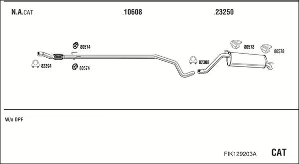 Fonos FIK129203A - Система випуску ОГ autocars.com.ua