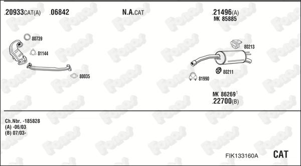 Fonos FIK133160A - Система випуску ОГ autocars.com.ua