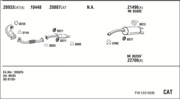 Fonos FIK133160B - Система випуску ОГ autocars.com.ua