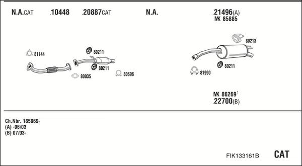 Fonos FIK133161B - Система випуску ОГ autocars.com.ua