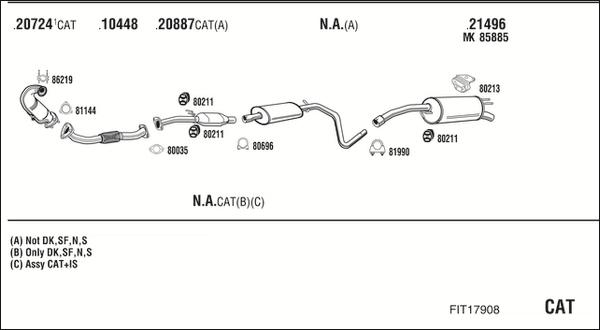Fonos FIT17908 - Система випуску ОГ autocars.com.ua