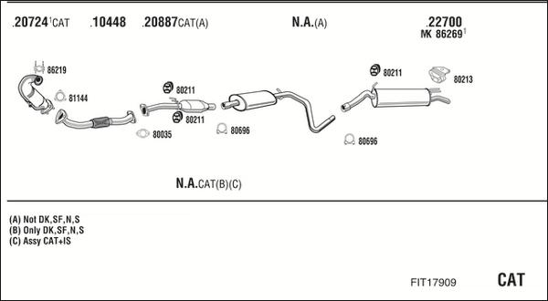 Fonos FIT17909 - Система випуску ОГ autocars.com.ua