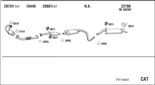 Fonos FIT19481 - Система випуску ОГ autocars.com.ua