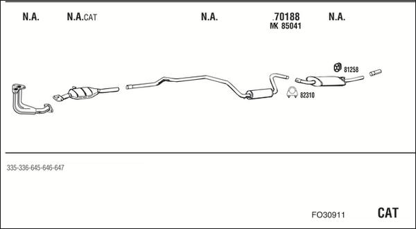 Fonos FO30911 - Система випуску ОГ autocars.com.ua