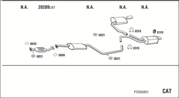 Fonos FO55001 - Система випуску ОГ autocars.com.ua