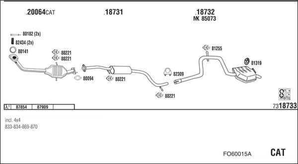 Fonos FO60015A - Система випуску ОГ autocars.com.ua