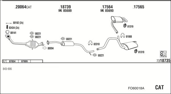 Fonos FO60018A - Система випуску ОГ autocars.com.ua