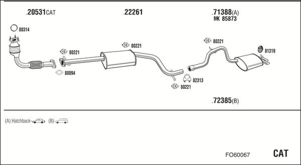 Fonos FO60067 - Система випуску ОГ autocars.com.ua