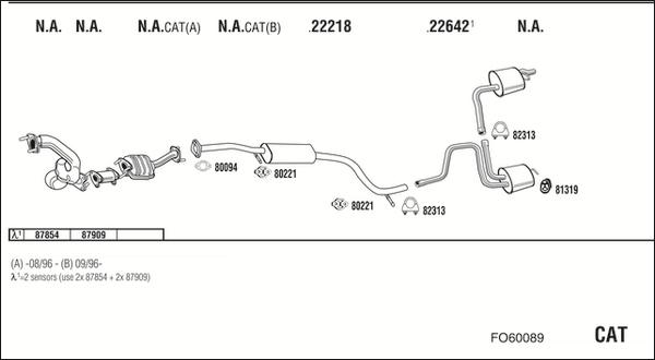 Fonos FO60089 - Система випуску ОГ autocars.com.ua