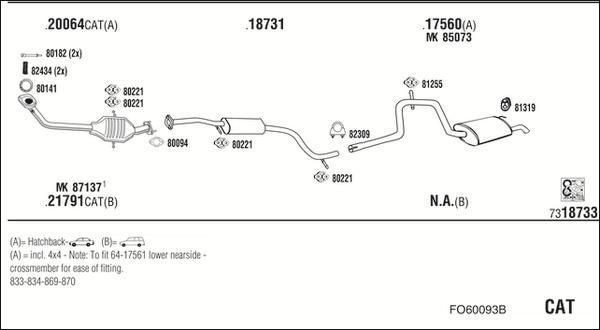 Fonos FO60093B - Система випуску ОГ autocars.com.ua