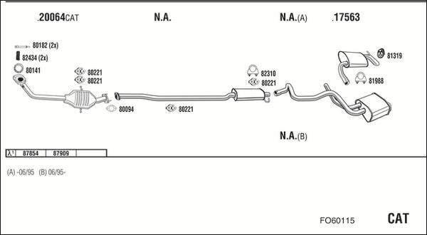 Fonos FO60115 - Система випуску ОГ autocars.com.ua