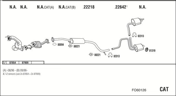 Fonos FO60126 - Система випуску ОГ autocars.com.ua