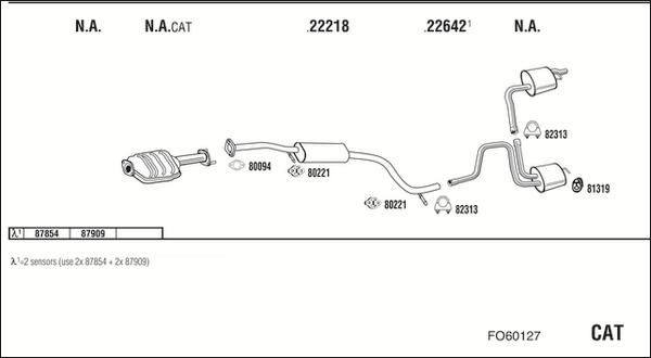 Fonos FO60127 - Система випуску ОГ autocars.com.ua