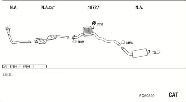 Fonos FO60399 - Система випуску ОГ autocars.com.ua