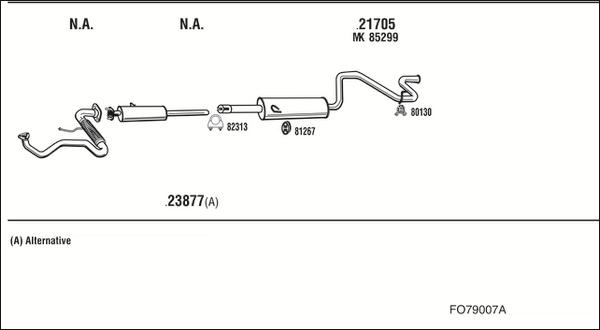 Fonos FO79007A - Система випуску ОГ autocars.com.ua