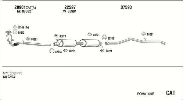 Fonos FO80164B - Система випуску ОГ autocars.com.ua