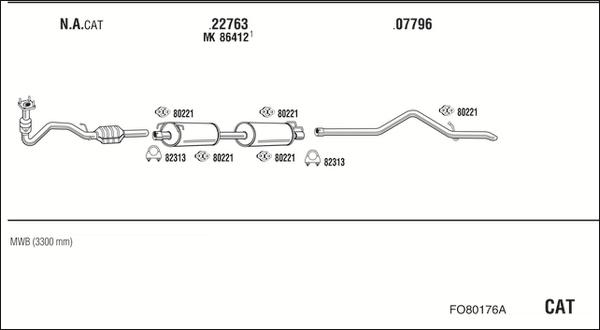 Fonos FO80176A - Система випуску ОГ autocars.com.ua