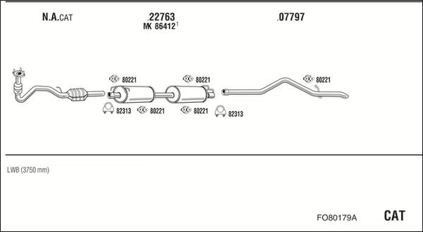 Fonos FO80179A - Система випуску ОГ autocars.com.ua