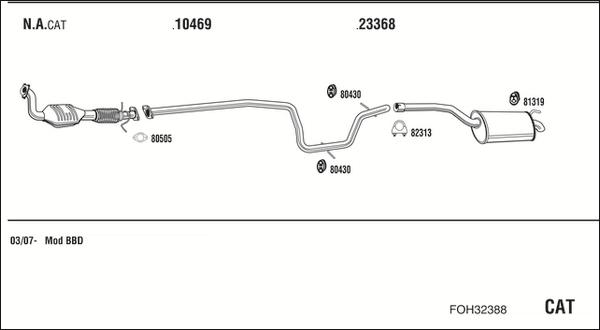 Fonos FOH32388 - Система випуску ОГ autocars.com.ua