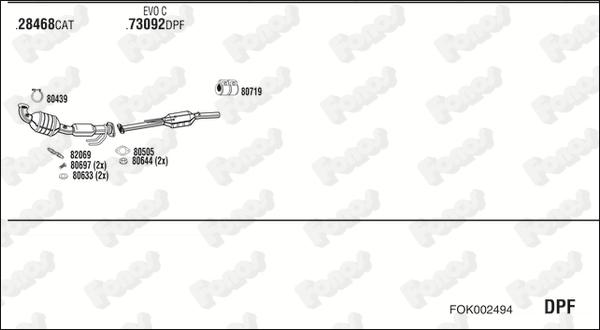 Fonos FOK002494 - Система випуску ОГ autocars.com.ua