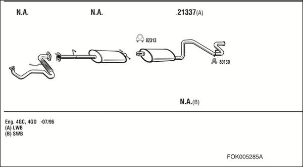 Fonos FOK005285A - Система випуску ОГ autocars.com.ua