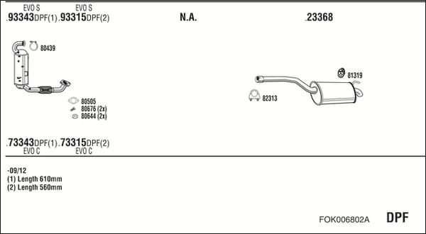 Fonos FOK006802A - Система випуску ОГ autocars.com.ua