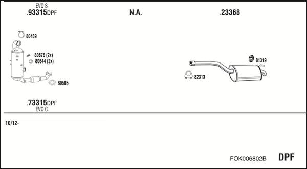 Fonos FOK006802B - Система випуску ОГ autocars.com.ua