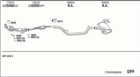 Fonos FOK006886A - Система випуску ОГ autocars.com.ua