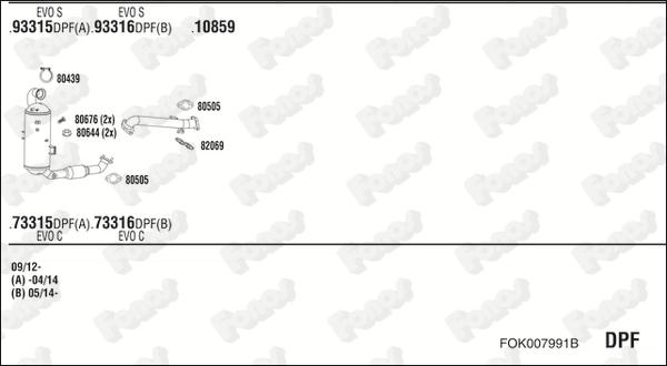 Fonos FOK007991B - Система випуску ОГ autocars.com.ua