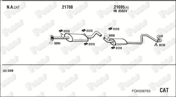 Fonos FOK008763 - Система випуску ОГ autocars.com.ua