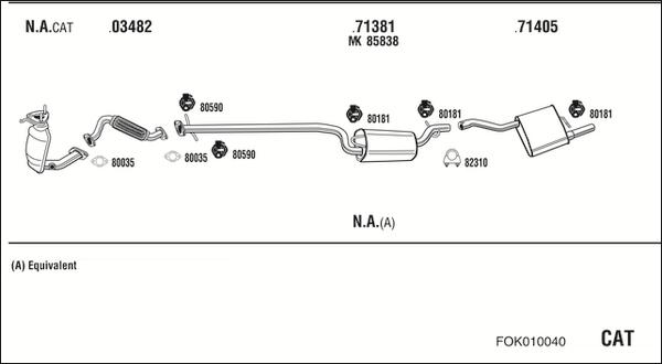Fonos FOK010040 - Система випуску ОГ autocars.com.ua