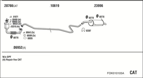 Fonos FOK010105A - Система випуску ОГ autocars.com.ua