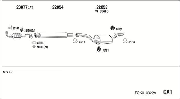 Fonos FOK010322A - Система випуску ОГ autocars.com.ua