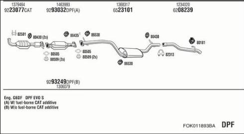 Fonos FOK011893BA - Система випуску ОГ autocars.com.ua