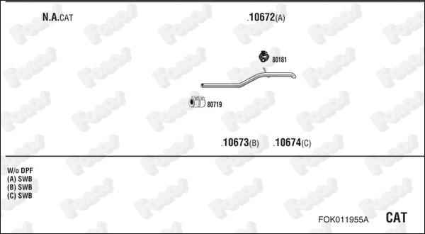 Fonos FOK011955A - Система випуску ОГ autocars.com.ua