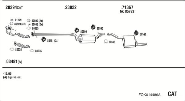 Fonos FOK014486A - Система випуску ОГ autocars.com.ua