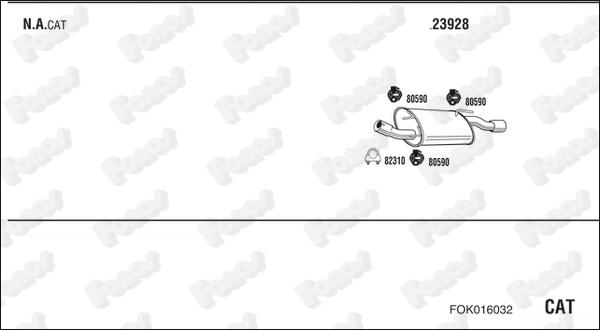 Fonos FOK016032 - Система випуску ОГ autocars.com.ua