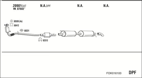 Fonos FOK016100 - Система випуску ОГ autocars.com.ua