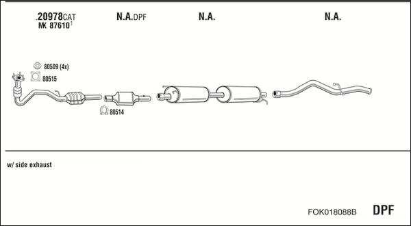 Fonos FOK018088B - Система випуску ОГ autocars.com.ua