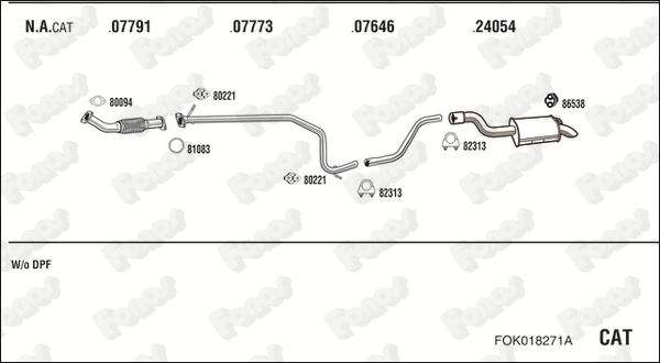 Fonos FOK018271A - Система випуску ОГ autocars.com.ua