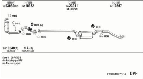 Fonos FOK018275BA - Система випуску ОГ autocars.com.ua