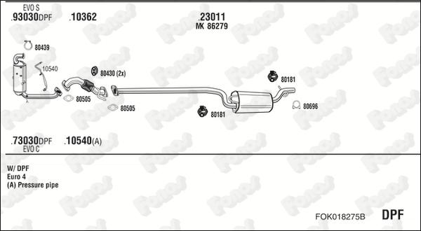 Fonos FOK018275B - Система випуску ОГ autocars.com.ua