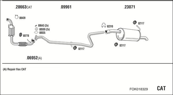 Fonos FOK018329 - Система випуску ОГ autocars.com.ua