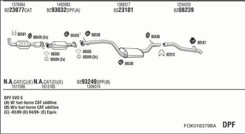 Fonos FOK018379BA - Система випуску ОГ autocars.com.ua