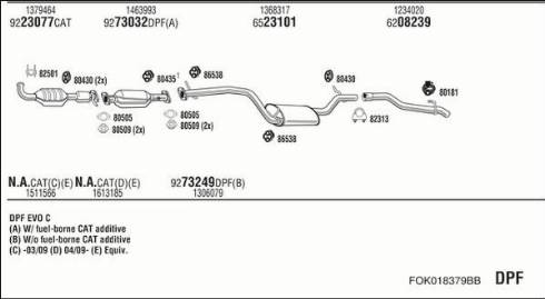 Fonos FOK018379BB - Система випуску ОГ autocars.com.ua