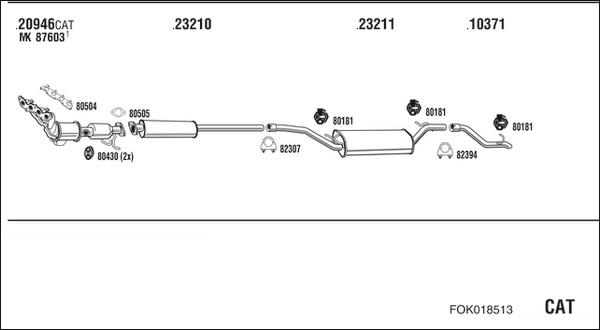 Fonos FOK018513 - Система випуску ОГ autocars.com.ua