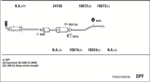 Fonos FOK019597B - Система випуску ОГ autocars.com.ua