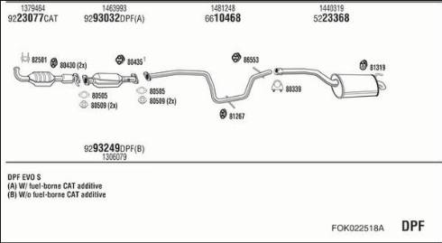 Fonos FOK022518A - Система випуску ОГ autocars.com.ua