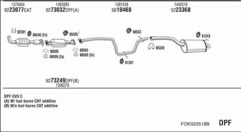 Fonos FOK022518B - Система випуску ОГ autocars.com.ua