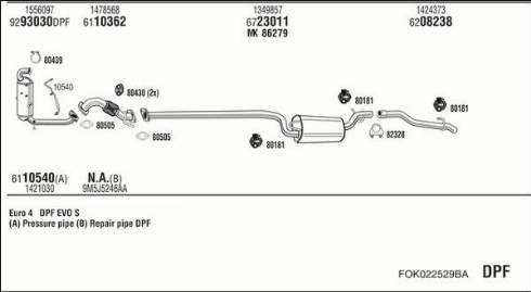 Fonos FOK022529BA - Система випуску ОГ autocars.com.ua
